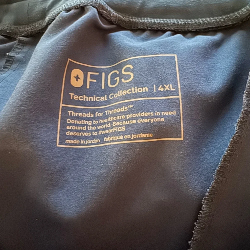 Figs Joggers Zamora  Dark teal with Bright Orange Drawstring 4XL